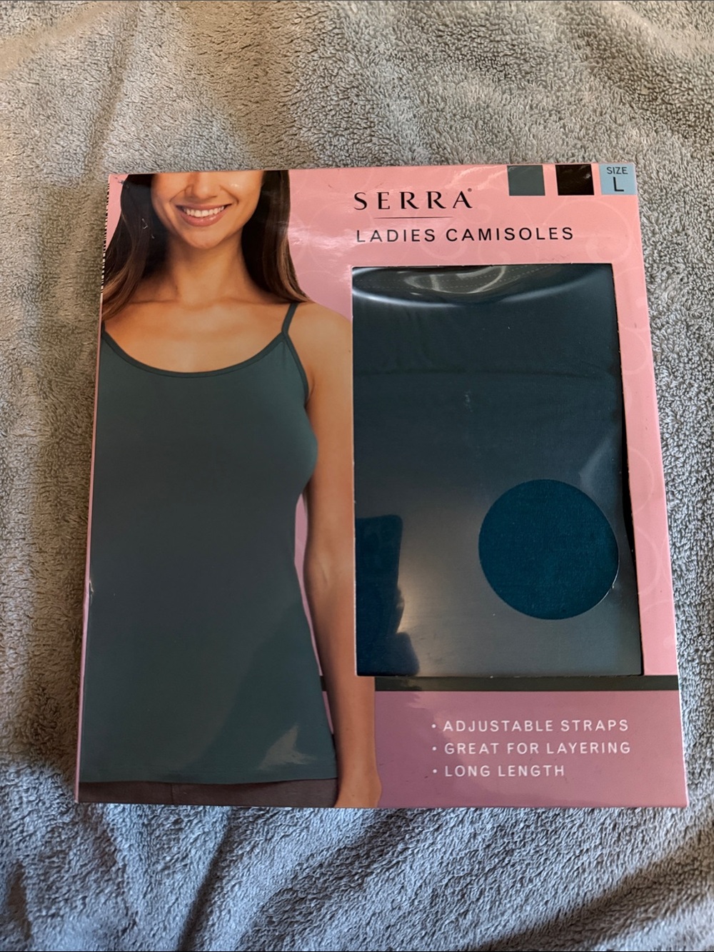 Serra Ladies Camisole — Teal Adjustable-Strap Tank Top